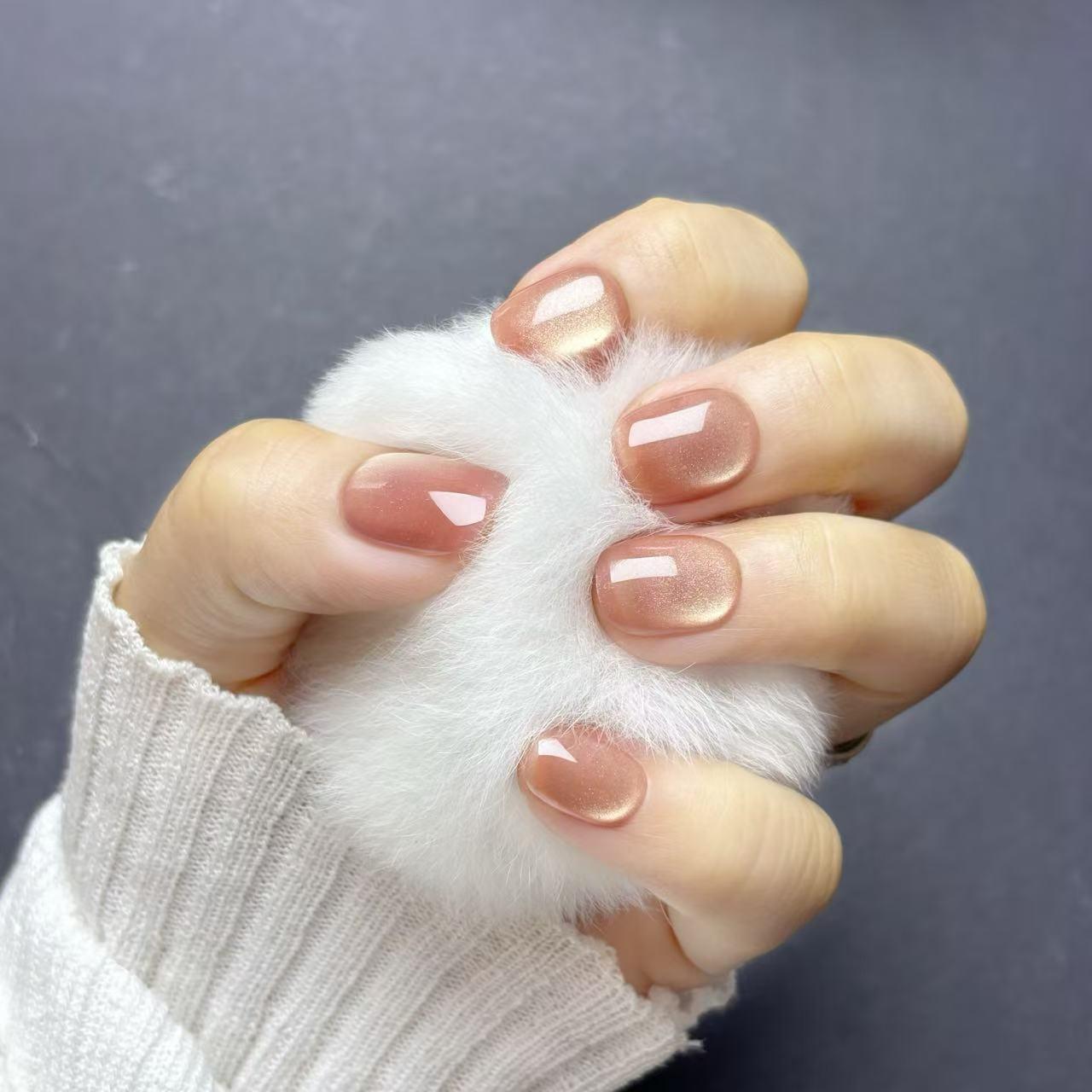 【春色フェア】ネイルチップ マグネットネイル ベリーショートラウンド ワンカラー NTVRMSC 光輪