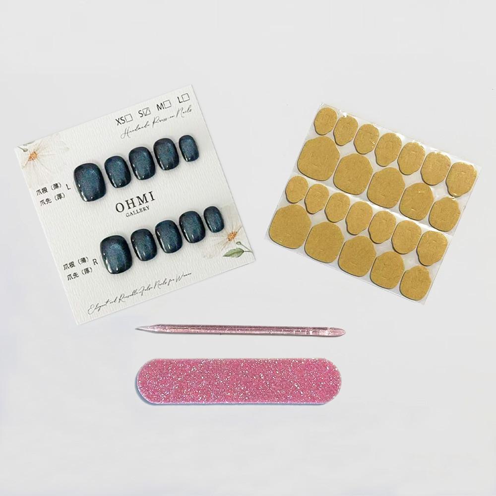 【春色フェア】ネイルチップ マグネットネイル ベリーショートラウンド ワンカラー NTVRMSC 光輪 | 13枚目