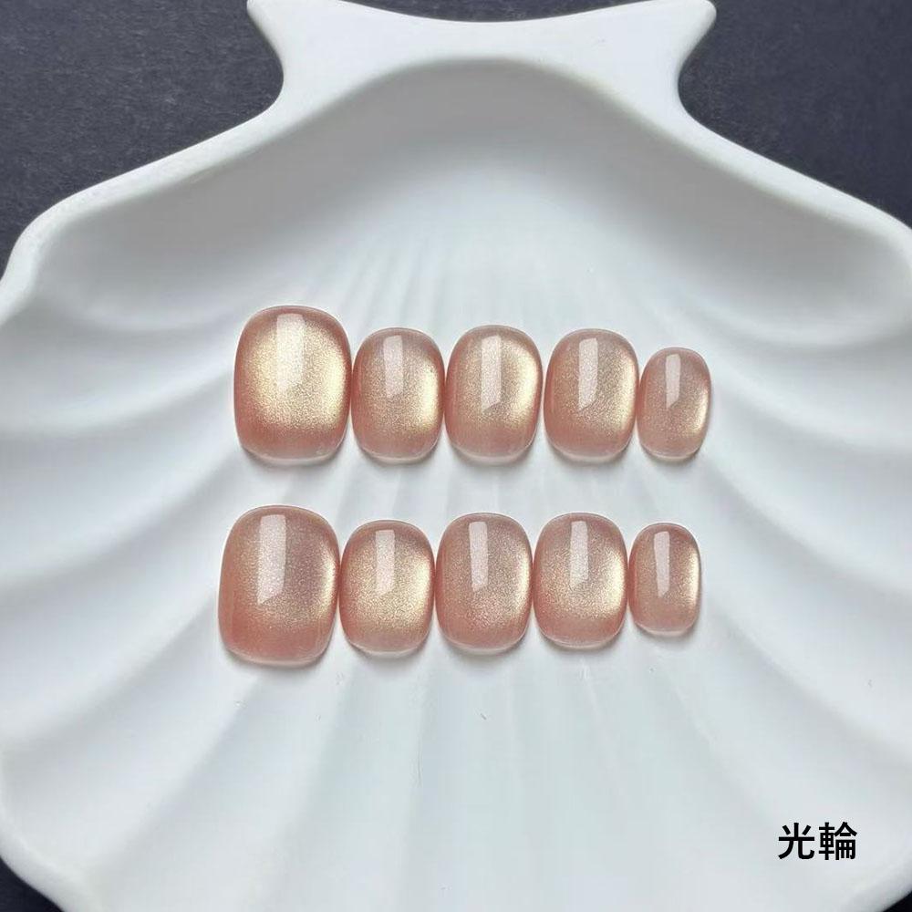 【春色フェア】ネイルチップ マグネットネイル ベリーショートラウンド ワンカラー NTVRMSC 光輪 | 2枚目