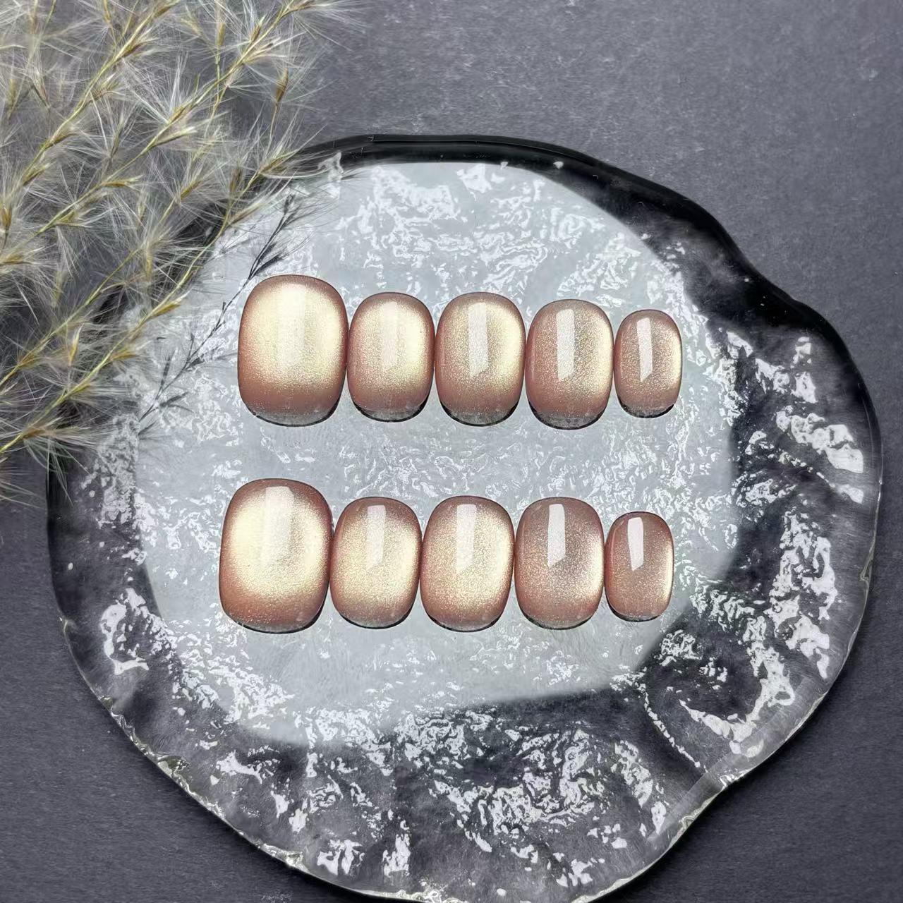 【春色フェア】ネイルチップ マグネットネイル ベリーショートラウンド ワンカラー NTVRMSC 光輪 | 4枚目