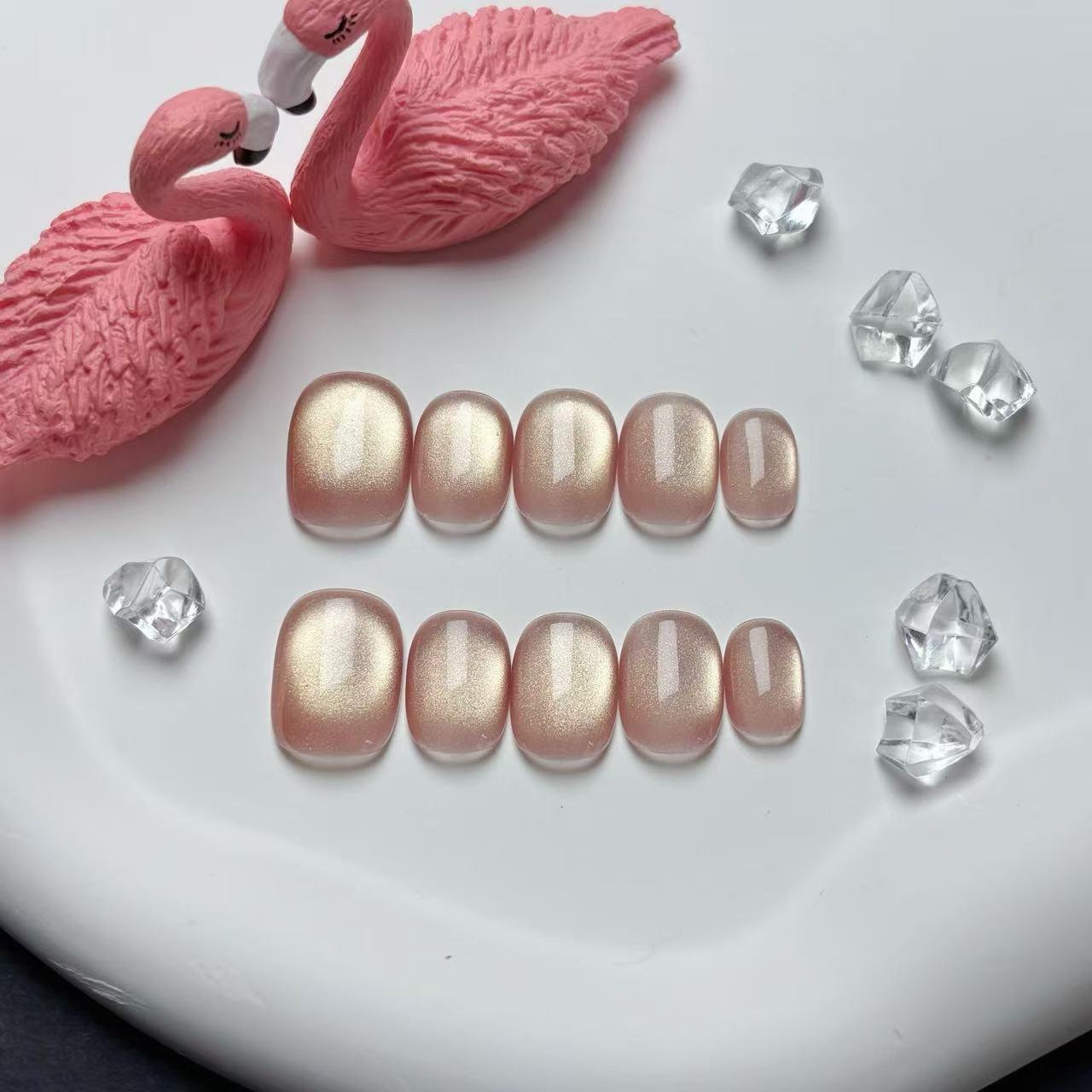 【春色フェア】ネイルチップ マグネットネイル ベリーショートラウンド ワンカラー NTVRMSC 光輪 | 6枚目